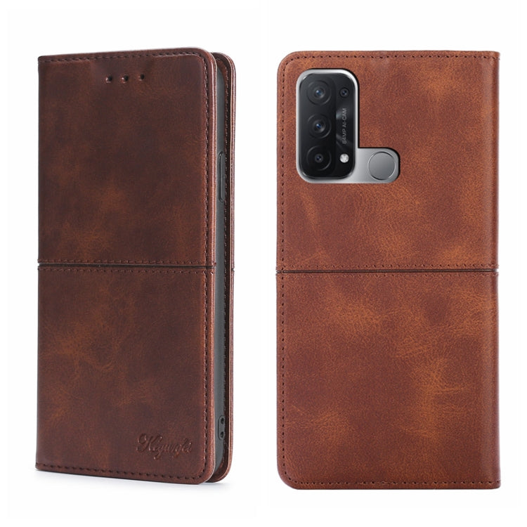 For OPPO Reno5 A Cow Texture Magnetic Horizontal Flip Leather Phone Case