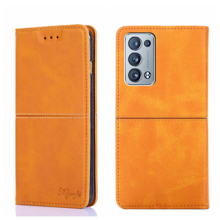 For OPPO Reno6 Pro+ Cow Texture Magnetic Horizontal Flip Leather Phone Case