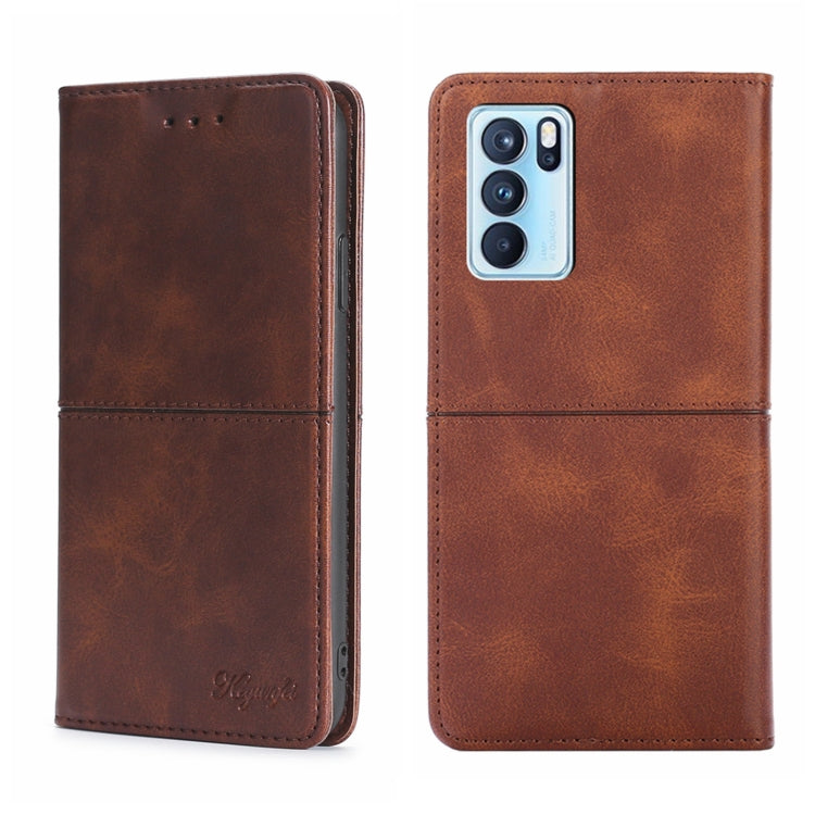 For OPPO Reno6 Pro Cow Texture Magnetic Horizontal Flip Leather Phone Case