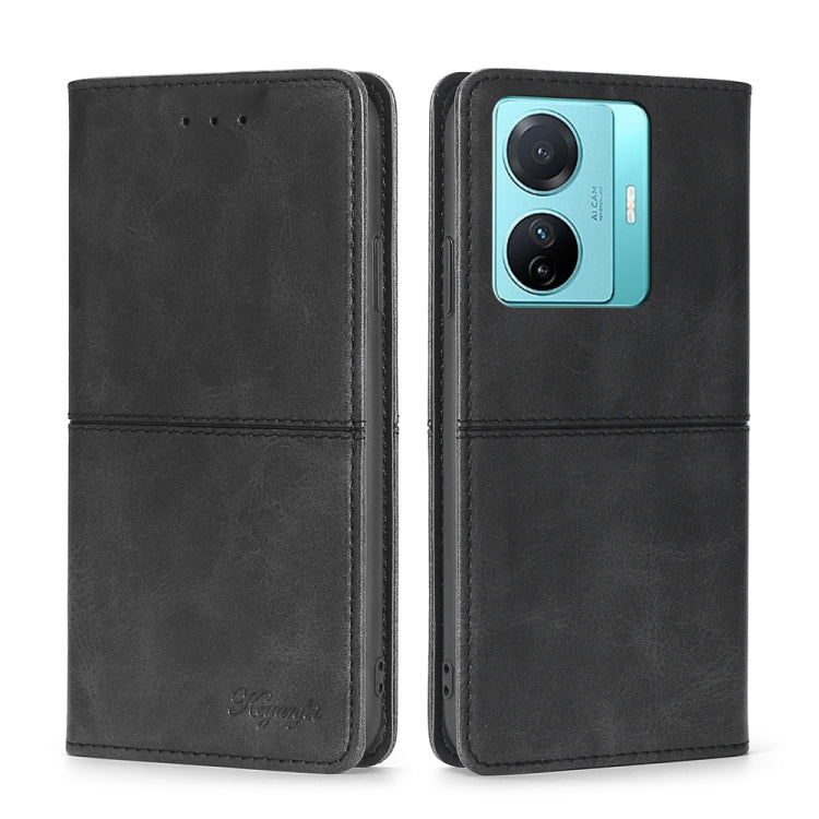 For vivo S15e 5G/T1 Snapdragon 778G Cow Texture Magnetic Horizontal Flip Leather Phone Case