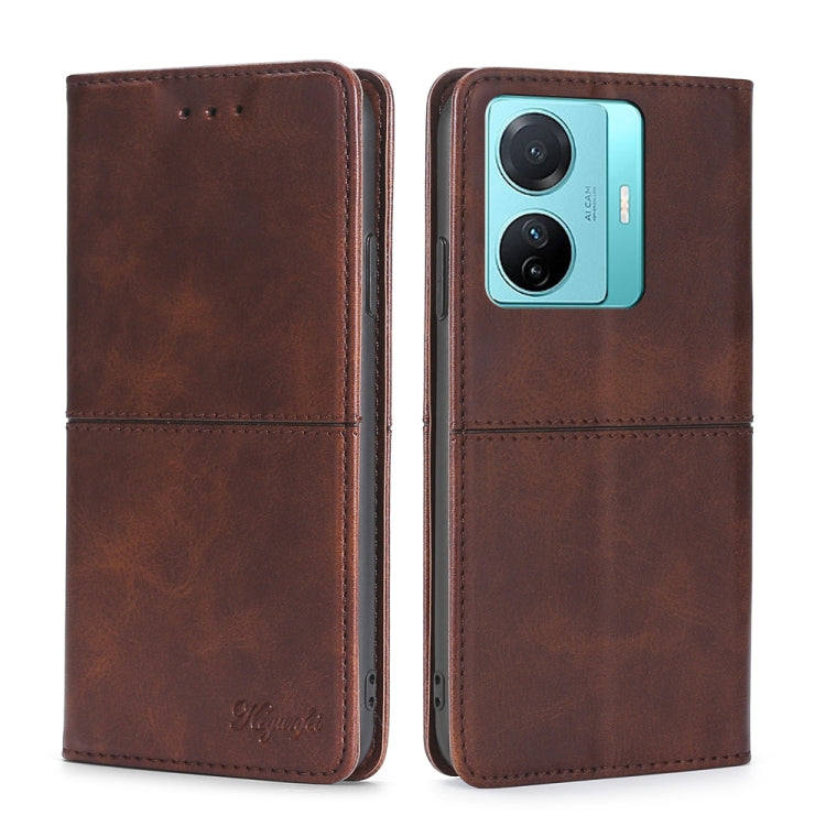 For vivo S15e 5G/T1 Snapdragon 778G Cow Texture Magnetic Horizontal Flip Leather Phone Case