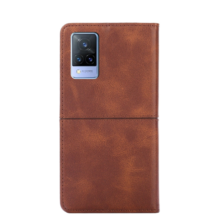 For vivo V21 4G/V21 5G Cow Texture Magnetic Horizontal Flip Leather Phone Case