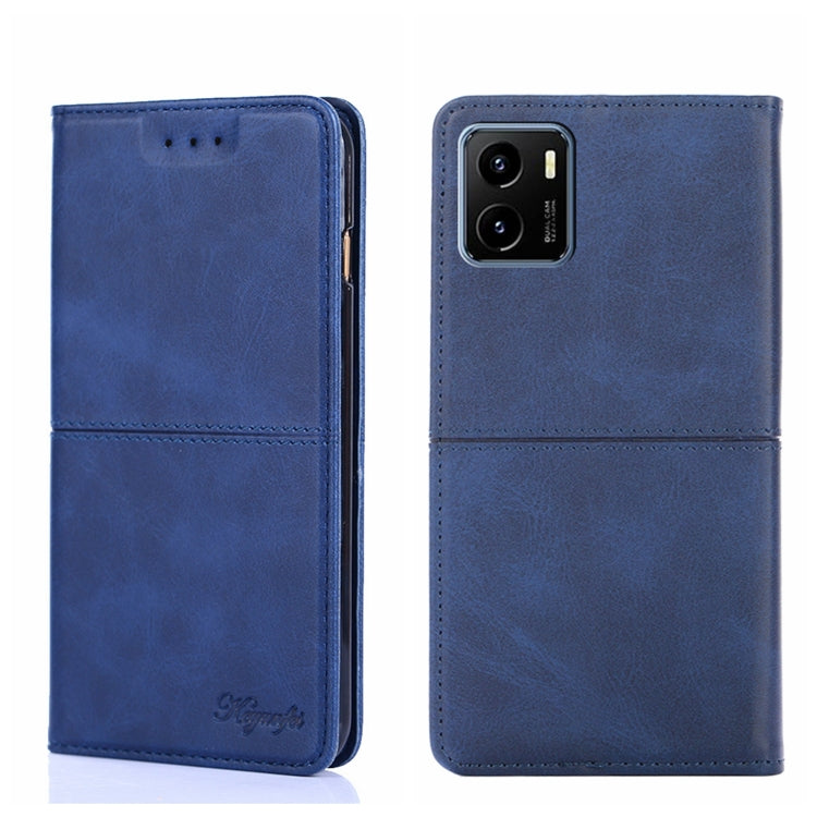 For vivo Y15S Global Cow Texture Magnetic Horizontal Flip Leather Phone Case