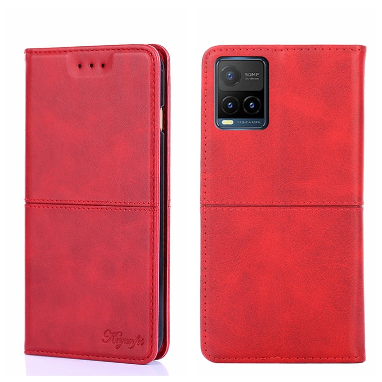 For vivo Y21/Y21S/Y33S Cow Texture Magnetic Horizontal Flip Leather Phone Case