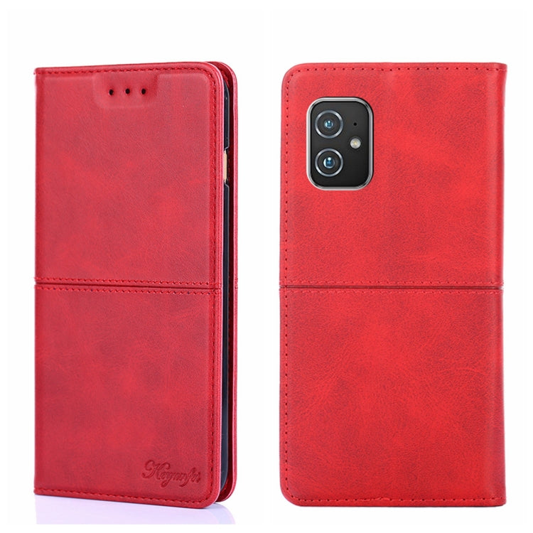 For Asus ZenFone 8 ZS590KS Cow Texture Magnetic Horizontal Flip Leather Phone Case