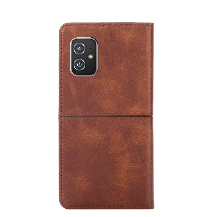 For Asus ZenFone 8 ZS590KS Cow Texture Magnetic Horizontal Flip Leather Phone Case