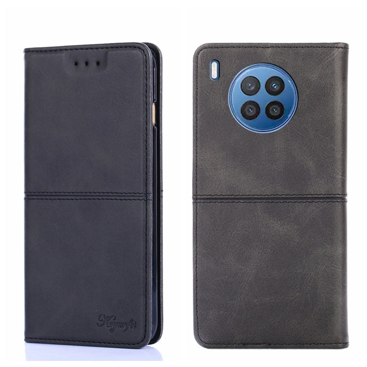 For Huawei Nova 8i Cow Texture Magnetic Horizontal Flip Leather Phone Case