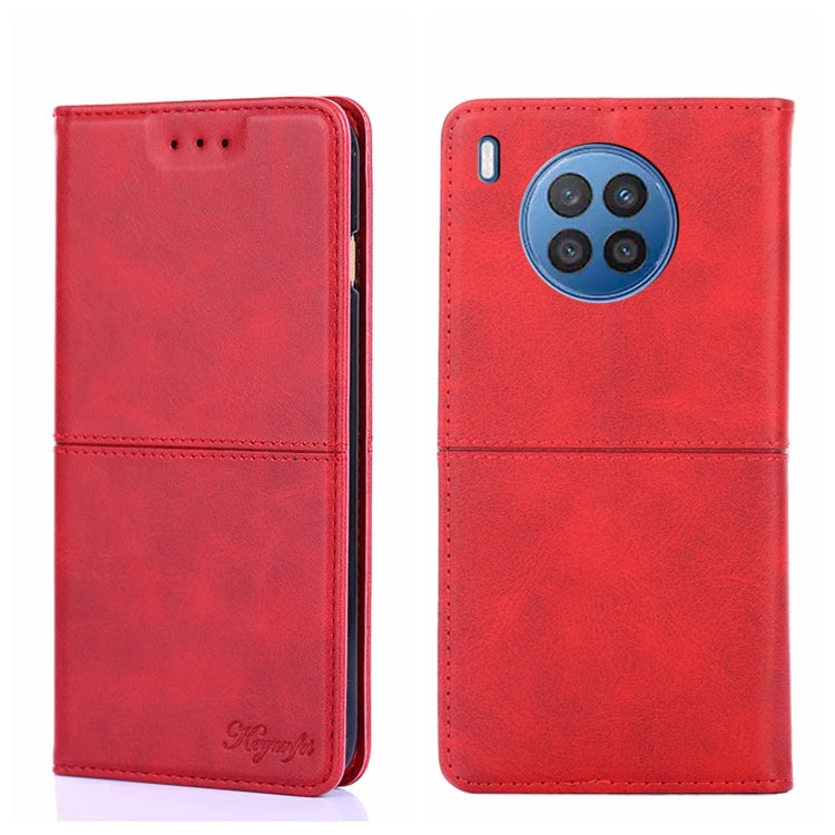 For Huawei Nova 8i Cow Texture Magnetic Horizontal Flip Leather Phone Case