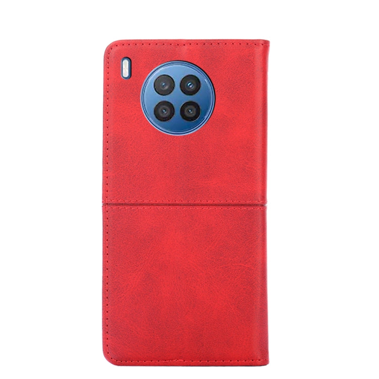 For Huawei Nova 8i Cow Texture Magnetic Horizontal Flip Leather Phone Case