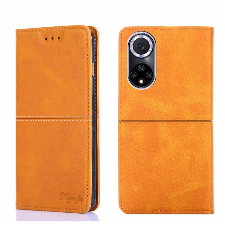 For Huawei Nova 9 Cow Texture Magnetic Horizontal Flip Leather Phone Case