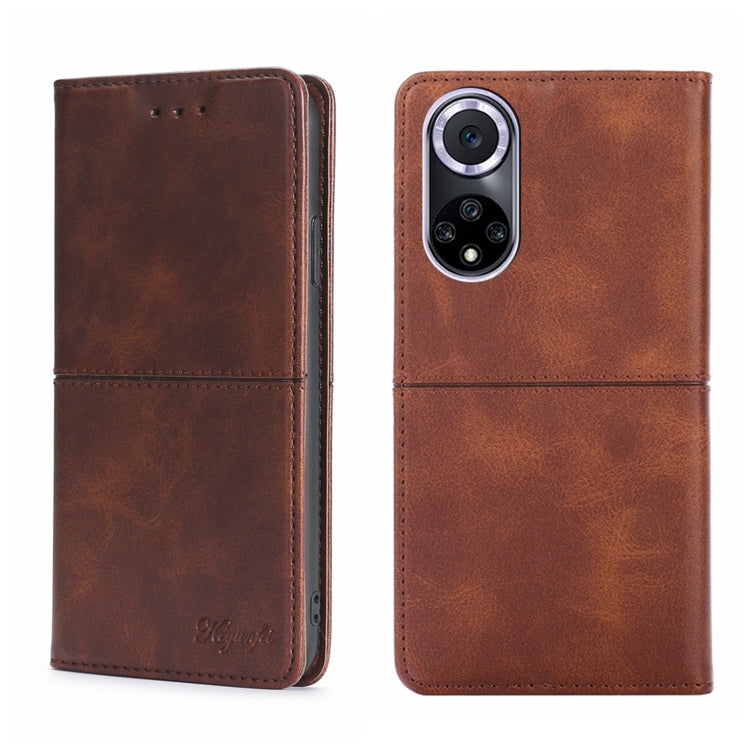 For Huawei Nova 9 Cow Texture Magnetic Horizontal Flip Leather Phone Case