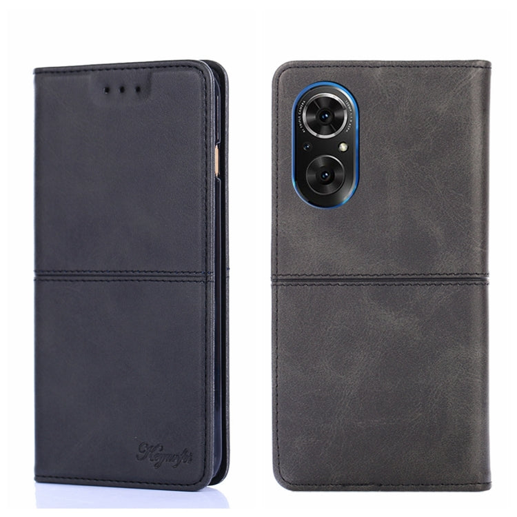 For Honor 50 Cow Texture Magnetic Horizontal Flip Leather Phone Case