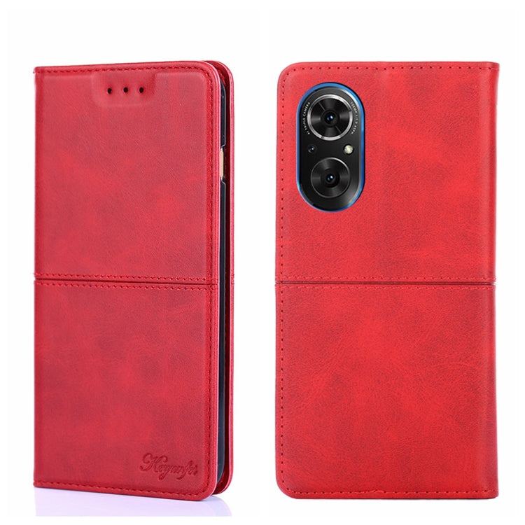 For Honor 50 Cow Texture Magnetic Horizontal Flip Leather Phone Case