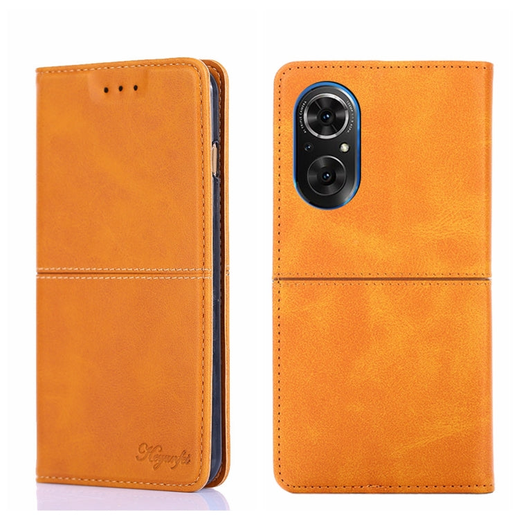 For Honor 50 Cow Texture Magnetic Horizontal Flip Leather Phone Case
