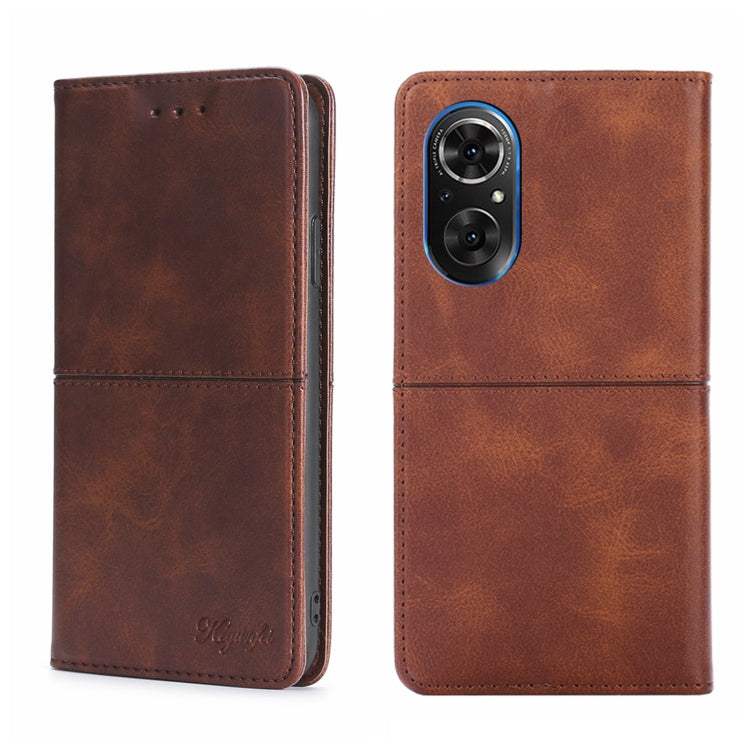 For Honor 50 Cow Texture Magnetic Horizontal Flip Leather Phone Case