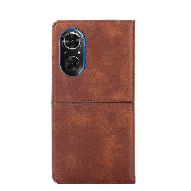 For Honor 50 Cow Texture Magnetic Horizontal Flip Leather Phone Case