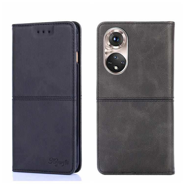 For Honor 50 Pro Cow Texture Magnetic Horizontal Flip Leather Phone Case