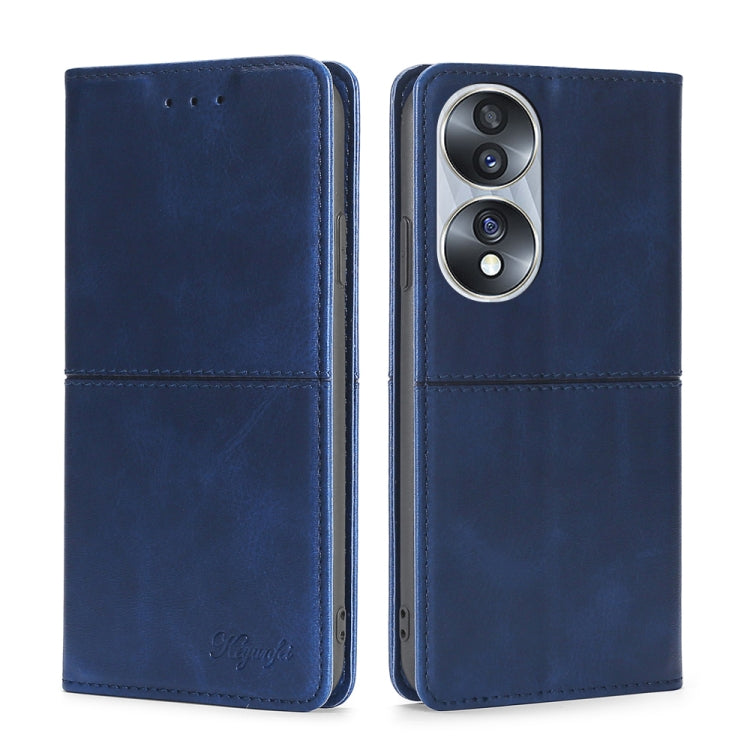 For Honor 70 Cow Texture Magnetic Horizontal Flip Leather Phone Case