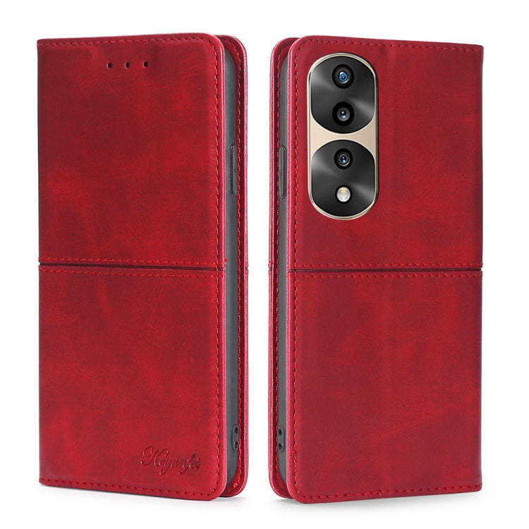 For Honor 70 Pro/70 Pro+ Cow Texture Magnetic Horizontal Flip Leather Phone Case