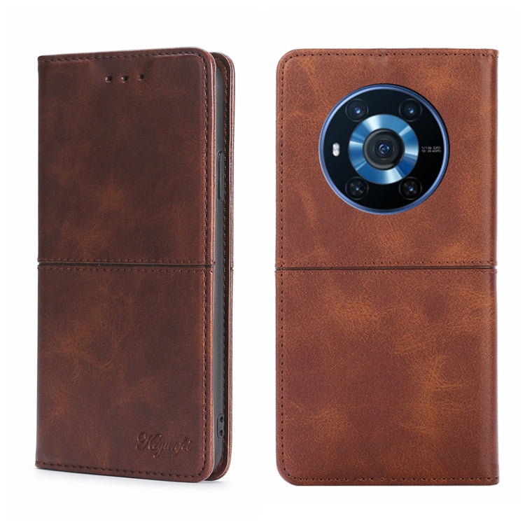 For Honor Magic3 Cow Texture Magnetic Horizontal Flip Leather Phone Case