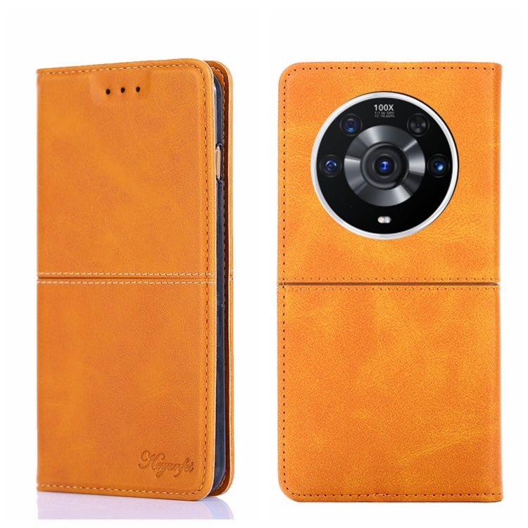 For Honor Magic3 Pro Cow Texture Magnetic Horizontal Flip Leather Phone Case