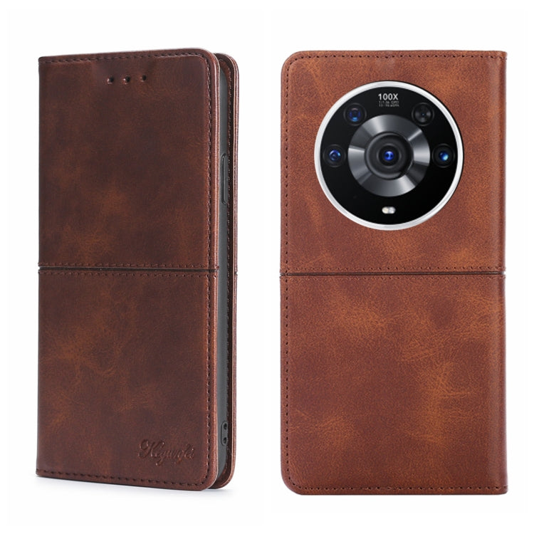 For Honor Magic3 Pro Cow Texture Magnetic Horizontal Flip Leather Phone Case