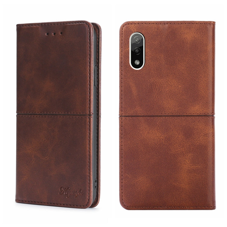 For Sony Xperia ACE II Cow Texture Magnetic Horizontal Flip Leather Phone Case