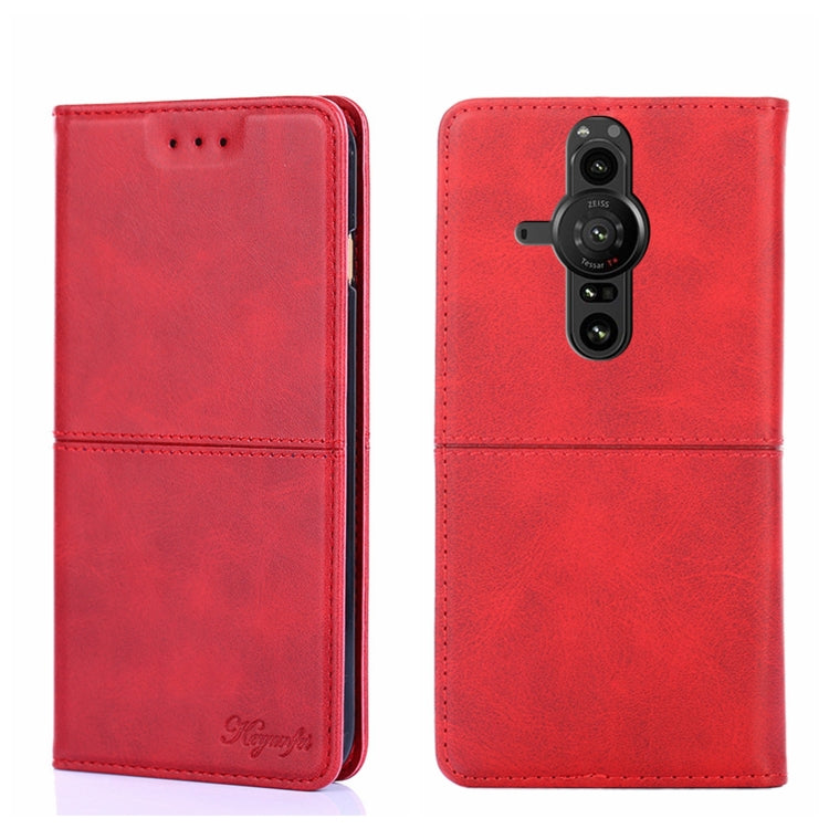 For Sony Xperia Pro-I Cow Texture Magnetic Horizontal Flip Leather Phone Case