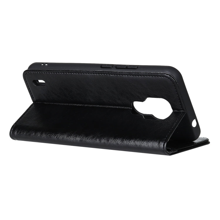For Motorola E7 Magnetic Crazy Horse Texture Horizontal Flip Leather Case with Holder & Card Slots & Wallet
