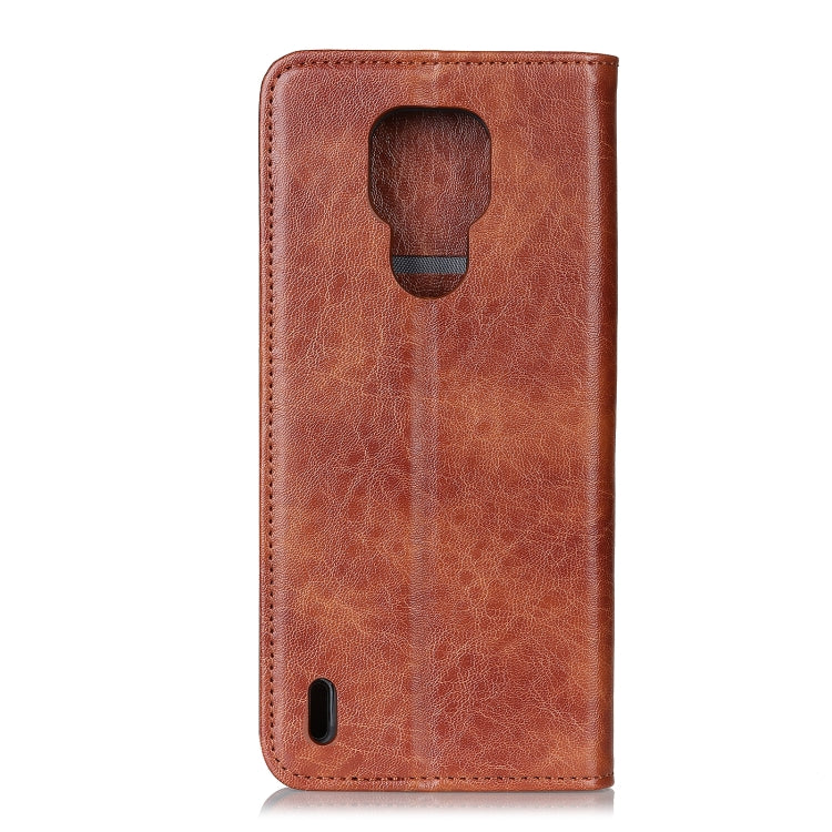 For Motorola E7 Magnetic Crazy Horse Texture Horizontal Flip Leather Case with Holder & Card Slots & Wallet