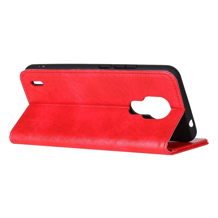 For Motorola E7 Magnetic Crazy Horse Texture Horizontal Flip Leather Case with Holder & Card Slots & Wallet