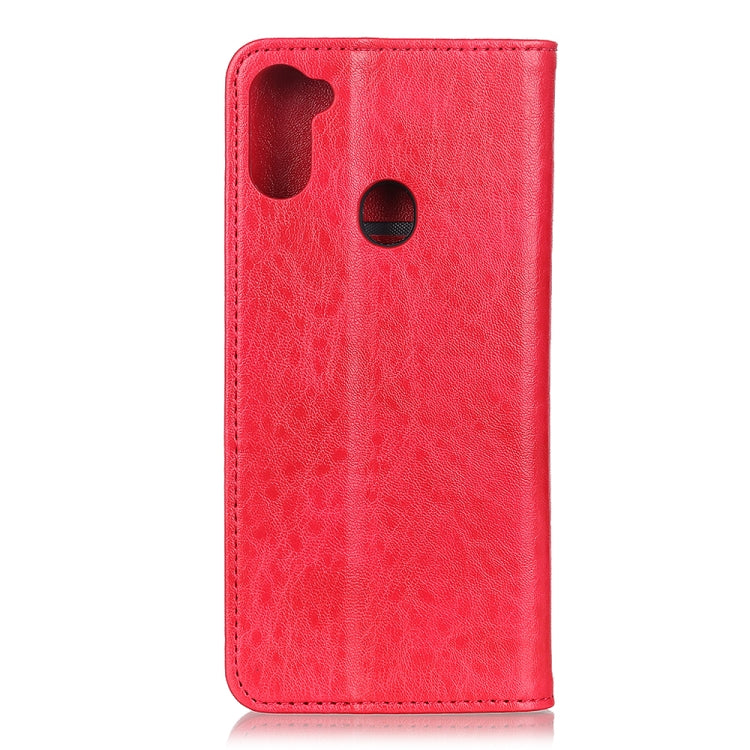 For Galaxy A11 Magnetic Crazy Horse Texture Horizontal Flip Leather Case with Holder & Card Slots & Wallet