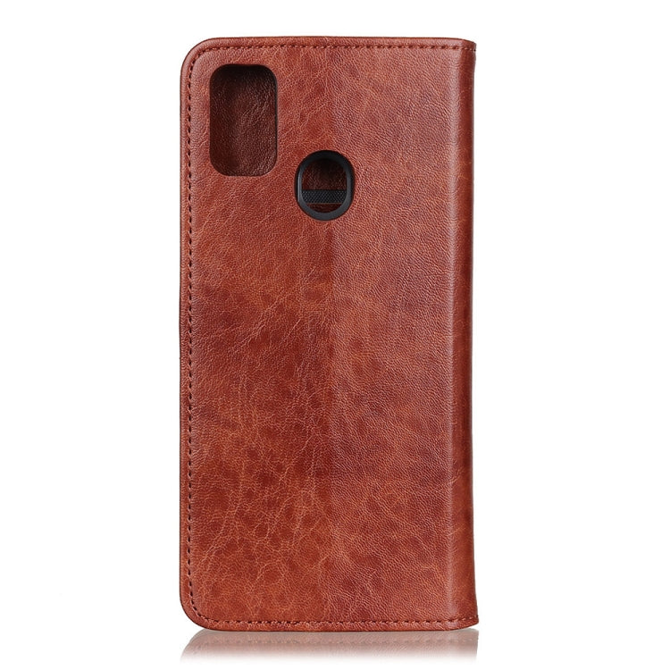 For Galaxy M31 Magnetic Crazy Horse Texture Horizontal Flip Leather Case with Holder & Card Slots & Wallet