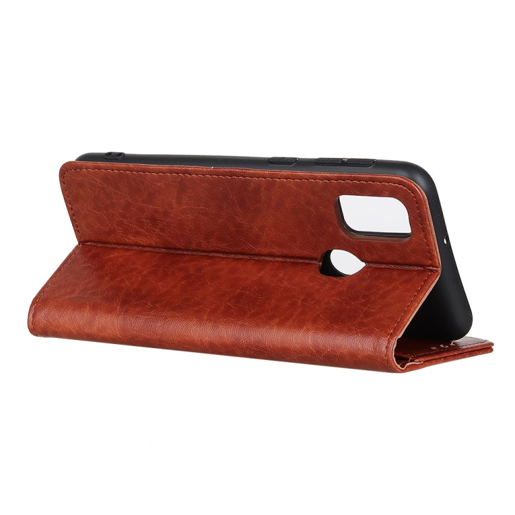 For Galaxy M31 Magnetic Crazy Horse Texture Horizontal Flip Leather Case with Holder & Card Slots & Wallet