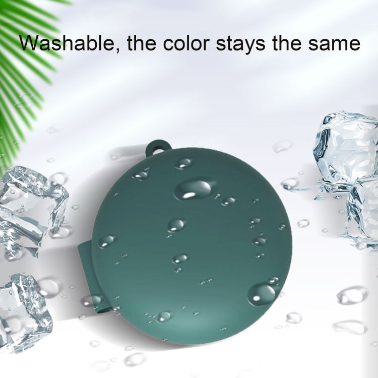 For OPPO Enco W31 Wireless Earphone Liquid Silicone Protective Case with Carabiner