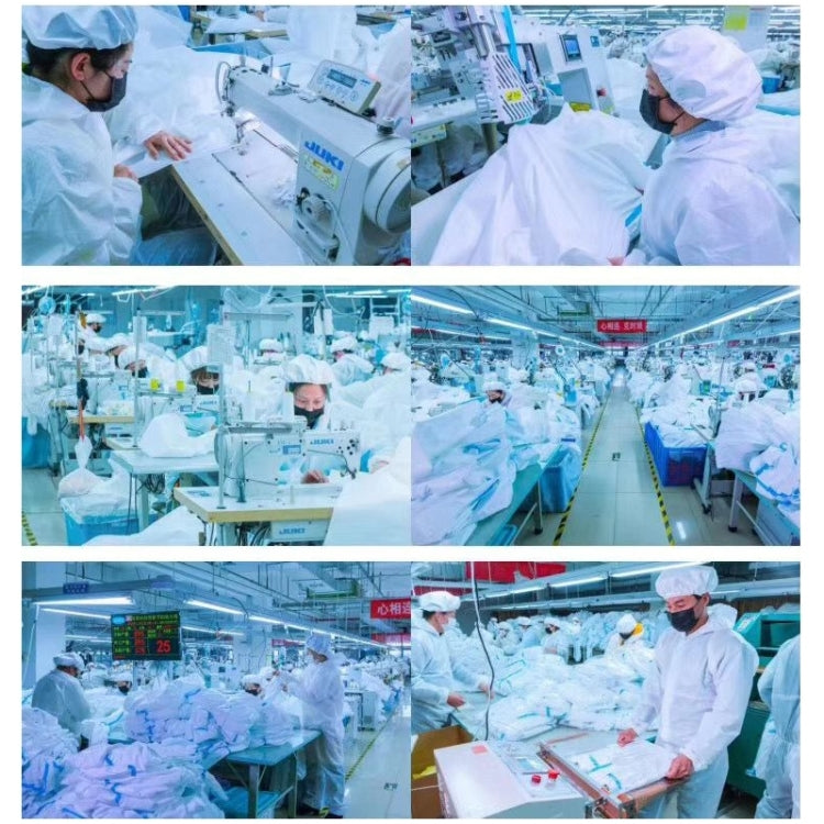 Waterproof Disposable SF Non-woven Breathable Film Siamese Isolation Suit Safely Clothes, Size:155cm / XS