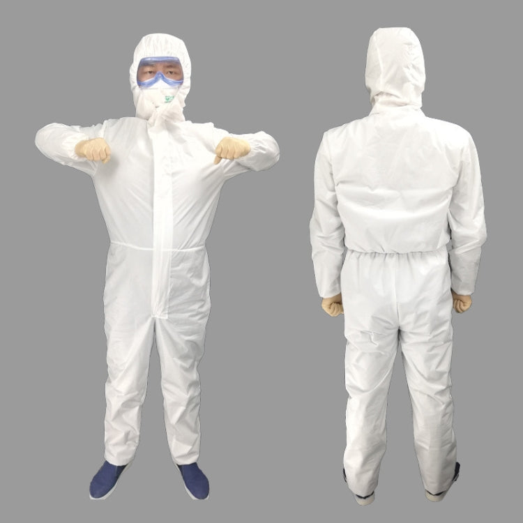 Waterproof Disposable SF Non-woven Breathable Film Siamese Isolation Suit Safely Clothes, Size:190cm / XXXXL
