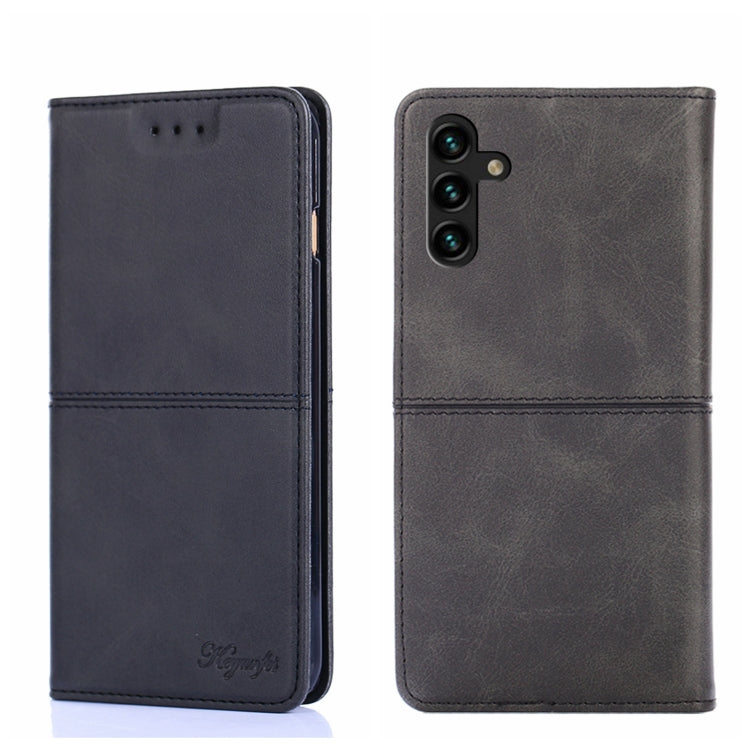 For Samsung Galaxy A13 4G Cow Texture Magnetic Horizontal Flip Leather Phone Case