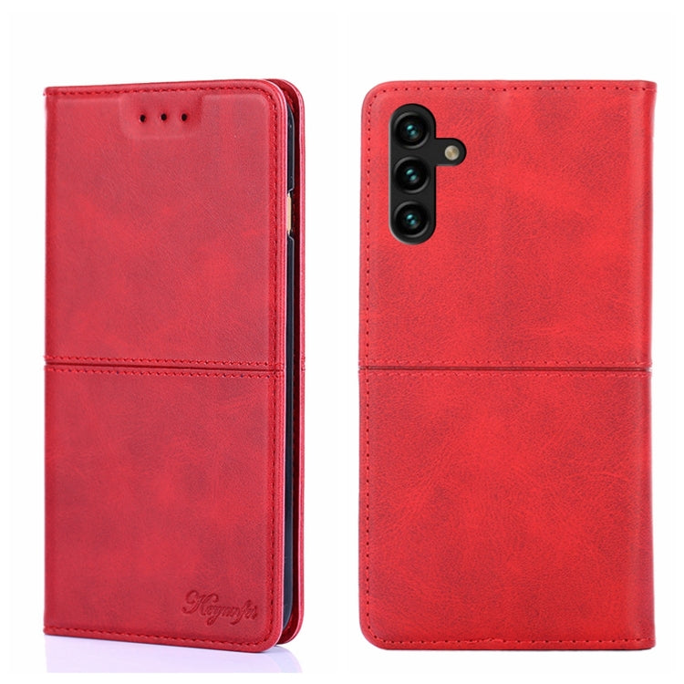 For Samsung Galaxy A13 4G Cow Texture Magnetic Horizontal Flip Leather Phone Case