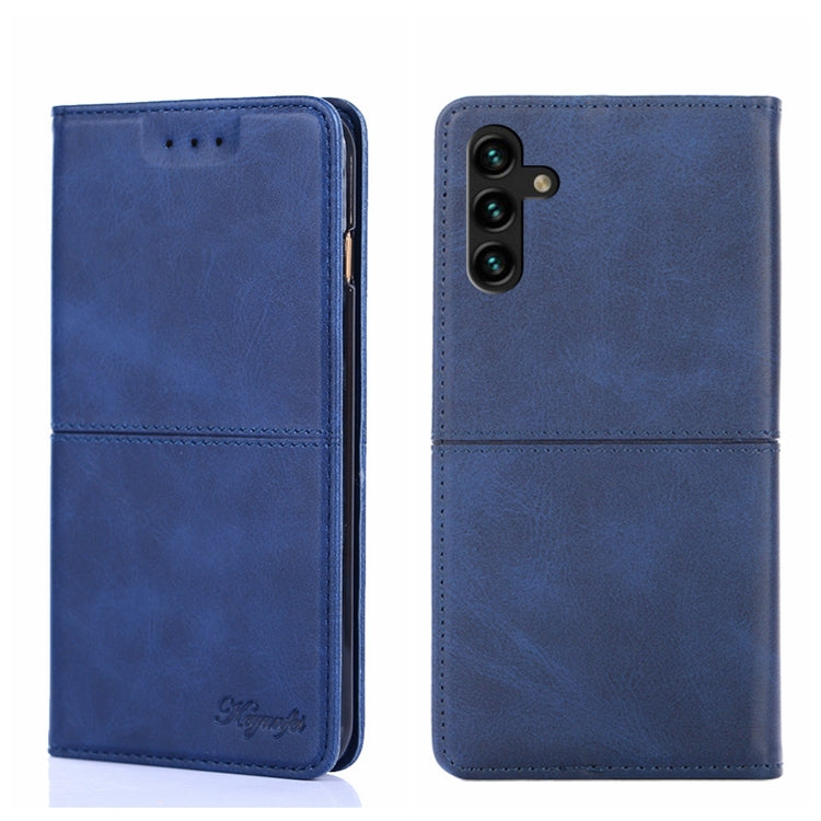 For Samsung Galaxy A13 4G Cow Texture Magnetic Horizontal Flip Leather Phone Case