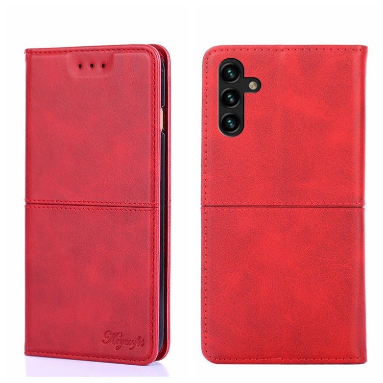 For Samsung Galaxy A13 5G Cow Texture Magnetic Horizontal Flip Leather Phone Case