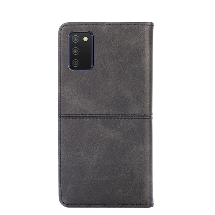 For Samsung Galaxy A03S 164.2mm Cow Texture Magnetic Horizontal Flip Leather Phone Case