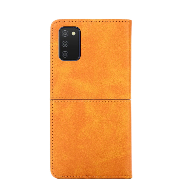 For Samsung Galaxy A03S 164.2mm Cow Texture Magnetic Horizontal Flip Leather Phone Case