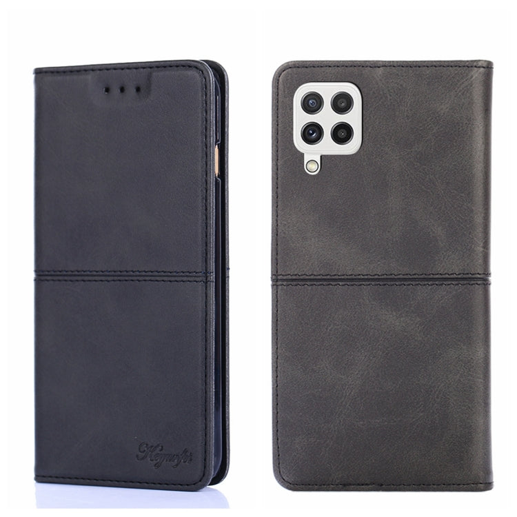 For Samsung Galaxy A22 4G Cow Texture Magnetic Horizontal Flip Leather Phone Case