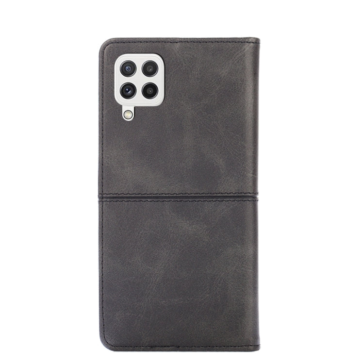 For Samsung Galaxy A22 5G Cow Texture Magnetic Horizontal Flip Leather Phone Case