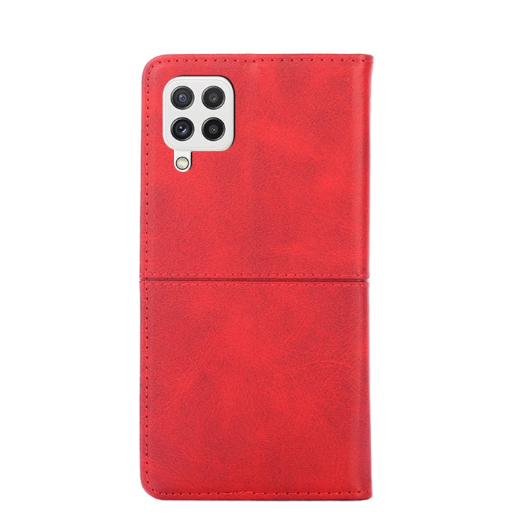 For Samsung Galaxy A22 5G Cow Texture Magnetic Horizontal Flip Leather Phone Case