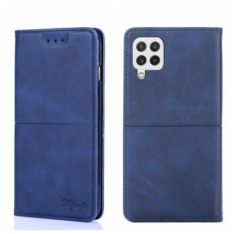 For Samsung Galaxy A22 5G Cow Texture Magnetic Horizontal Flip Leather Phone Case