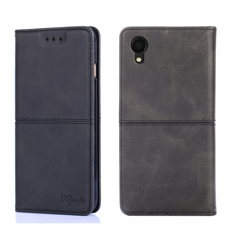 For Samsung Galaxy A22 5G Japan Edition Cow Texture Magnetic Horizontal Flip Leather Phone Case