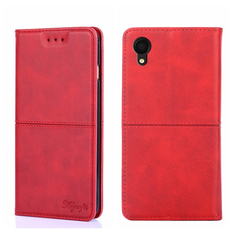 For Samsung Galaxy A22 5G Japan Edition Cow Texture Magnetic Horizontal Flip Leather Phone Case