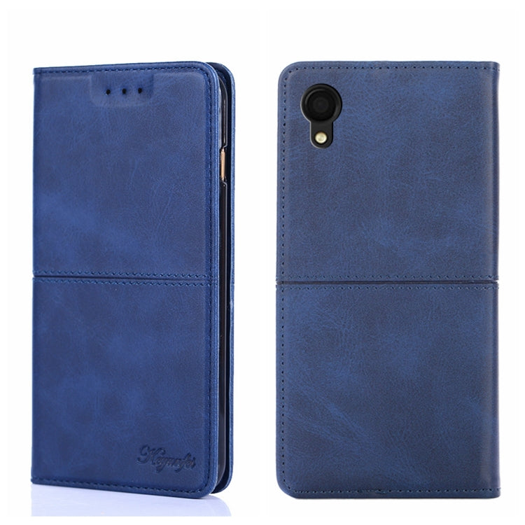 For Samsung Galaxy A22 5G Japan Edition Cow Texture Magnetic Horizontal Flip Leather Phone Case